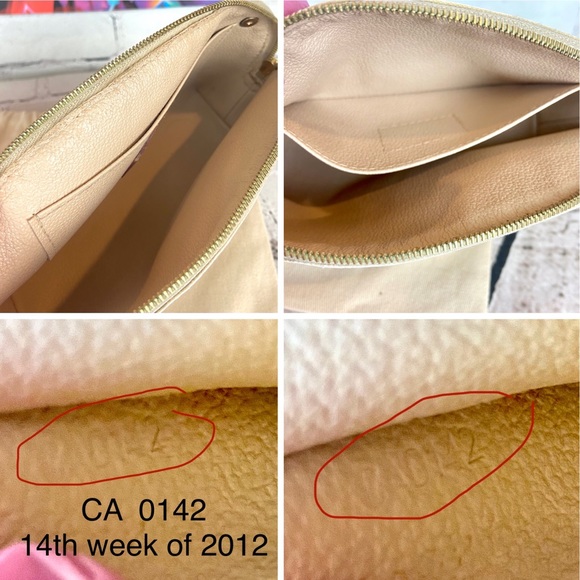 Louis Vuitton Damier Azur Cosmetic Pouch Crossbody Bag with leather strap - Picture 5 of 16